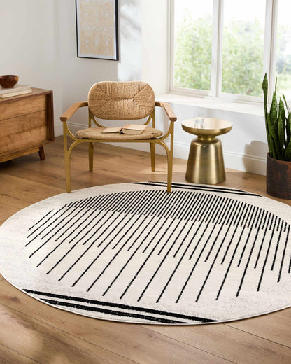 Angus Black & White Geometric Area Rug [Online Only]
