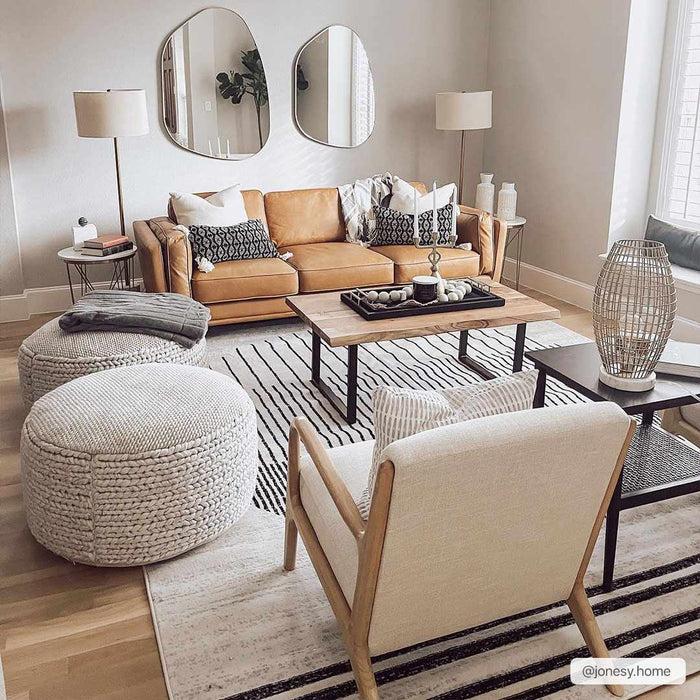 Angus Black & White Geometric Area Rug [Online Only]