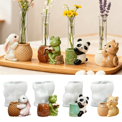 Animal Shape Hydroponic Vase Resin Mold
