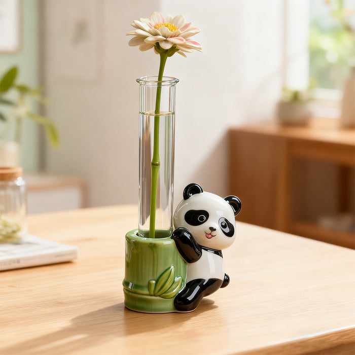 1pc panda shape vase +1pc test tube