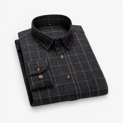 Antonios 100% cotton formal shirt - AntoniosClothing - Grey with white strips