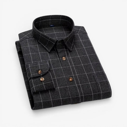 Antonios 100% cotton formal shirt - AntoniosClothing - Grey with white strips