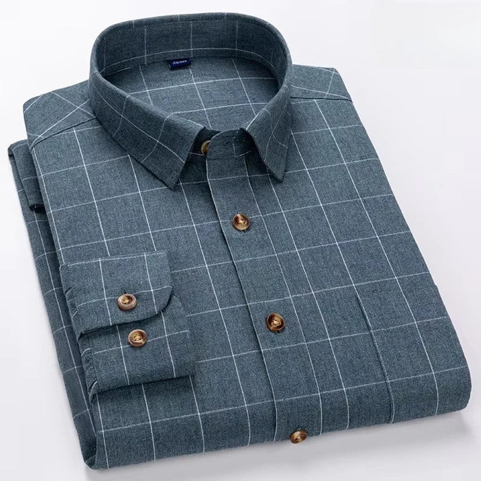 Slate blue square striped / S
