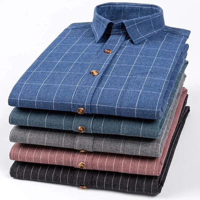 Antonios 100% cotton formal shirt - AntoniosClothing - Grey with white strips