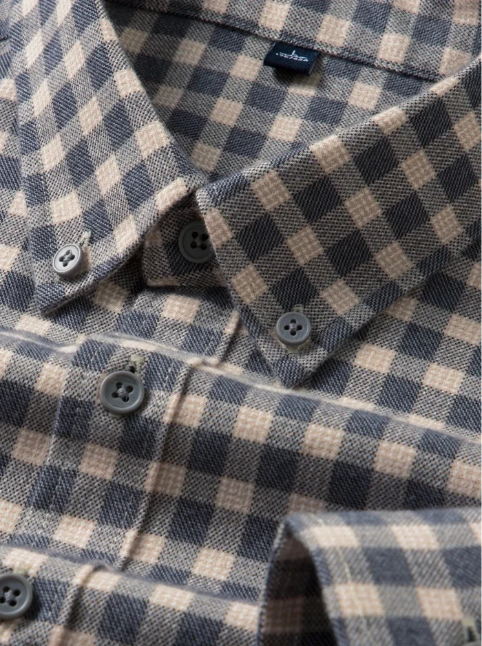 Antonios checkered business long-sleeve shirt - AntoniosClothing - Red grid