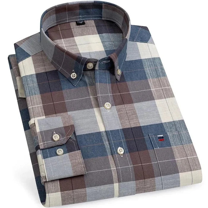 Brown blue pattern / 2XL