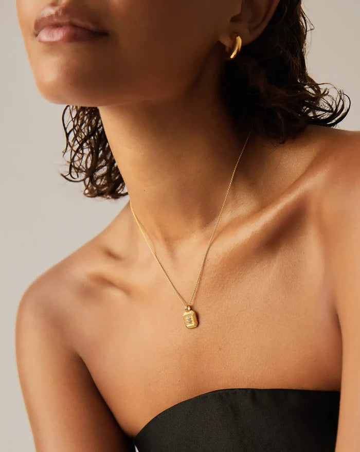 April Birthstone Pendant Necklace | 18k Gold Vermeil/Crystal Necklaces Missoma