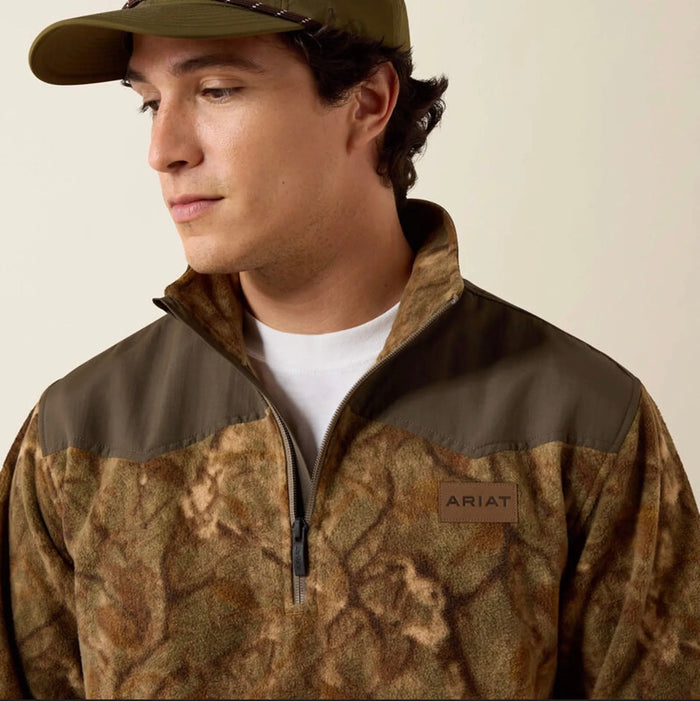 Ariat Basis Fleece Pullover Savannah Tan Camo