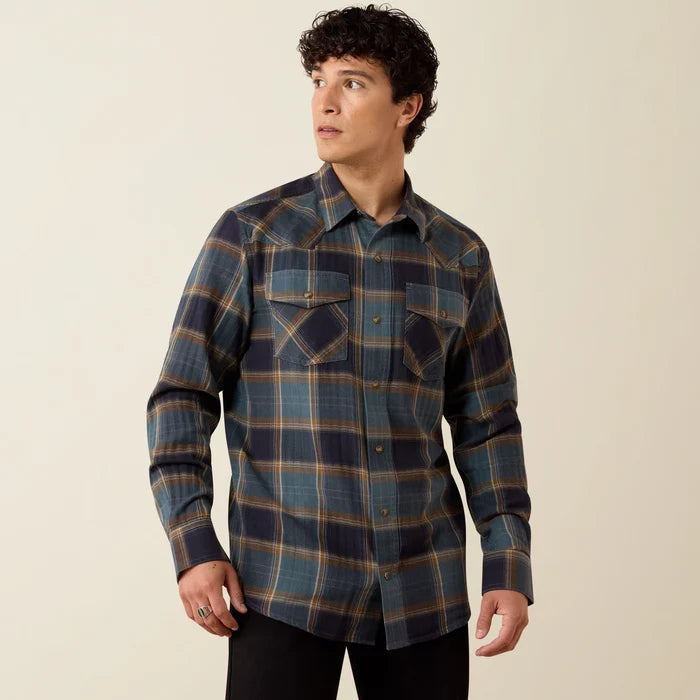 Ariat Mens Retro Harbert Fitted Snap Shirt