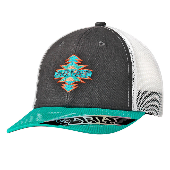 Ariat Youth Turquoise Aztec Logo Ball Cap