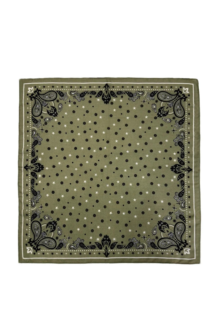 Army Green Paisley Wildrag Bandana