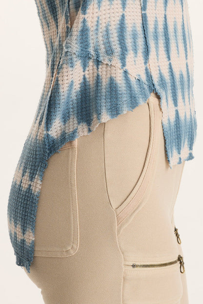 XCVI Arnie Thermal Asymmetrical Hem V-Neck Top
