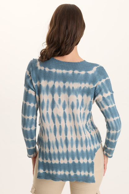 XCVI Arnie Thermal Asymmetrical Hem V-Neck Top