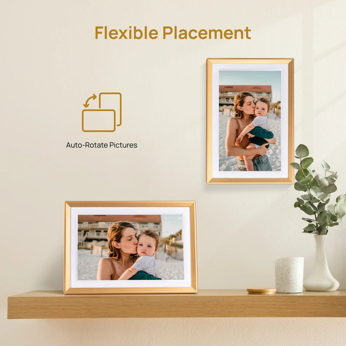 Arzopa D10 10.1" Digital Photo Frame - Champagne Gold