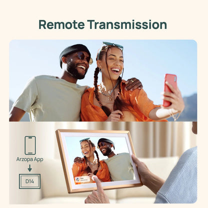 Arzopa D14 14" Digital Photo Frame Champagne Gold | Touch Screen WiFi