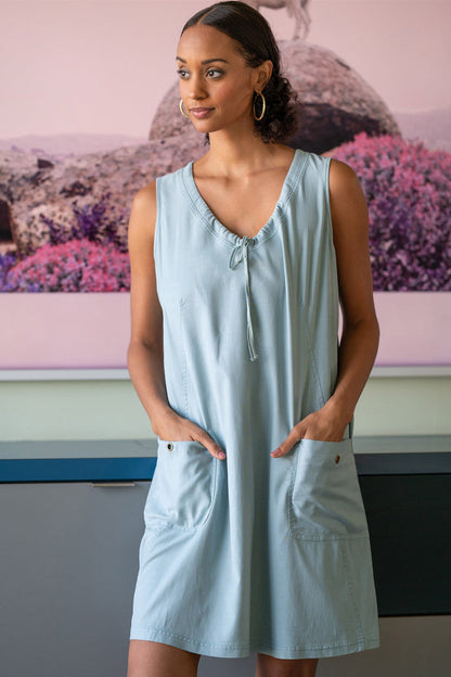 Wearables Ashmon Twill A-Line Mini Shift Dress