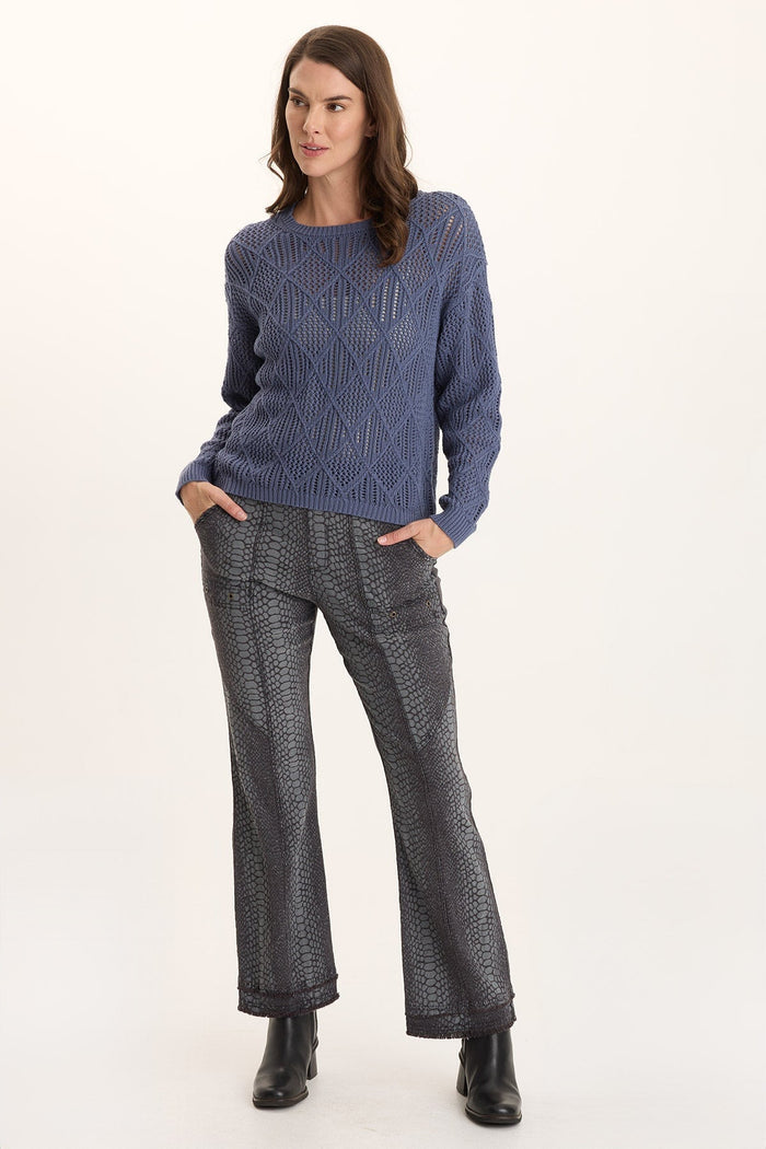 XCVI Askell Textured Jacquard Flared Pull-On Pant
