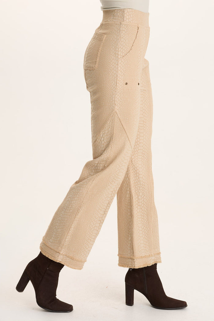 XCVI Askell Textured Jacquard Flared Pull-On Pant