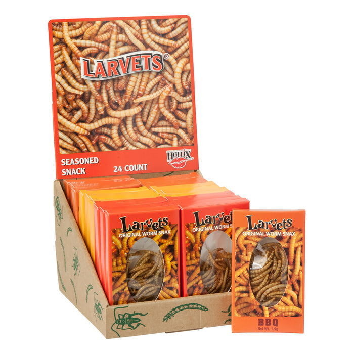 Assorted Flavors Larvets Edible Worms - 24ct