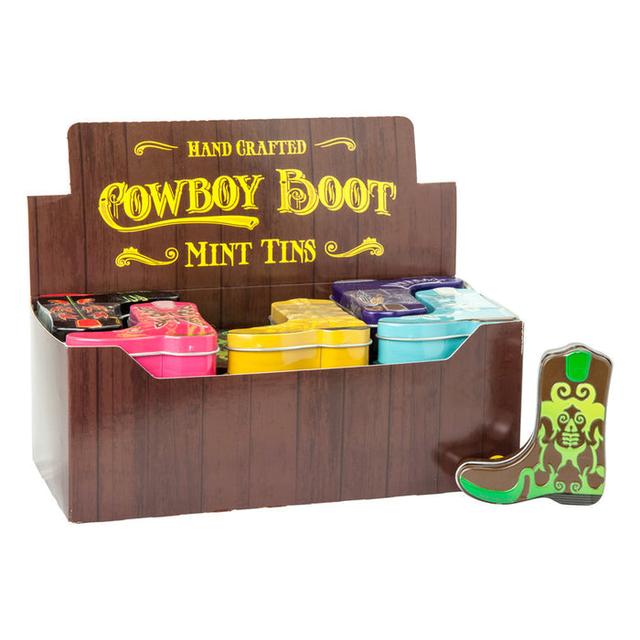 Assorted Mints Tin Cowboy Boot - 24ct
