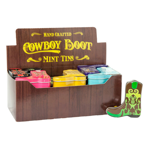 Assorted Mints Tin Cowboy Boot - 24ct