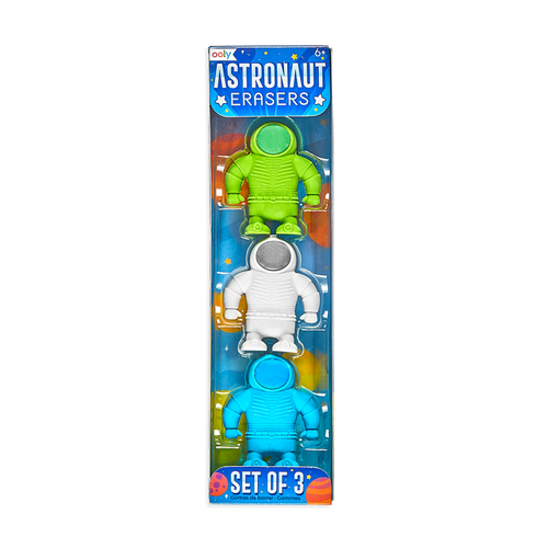 Astronaut Erasers in package