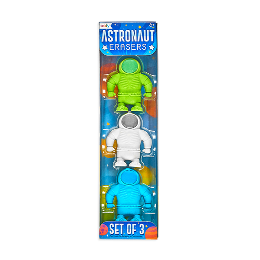 Astronaut Erasers in package