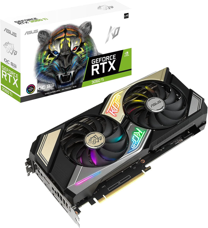 ASUS KO NVIDIA GeForce RTX 3060 Ti V2 OC Edition 8GB GDDR6 Gaming Graphics Card