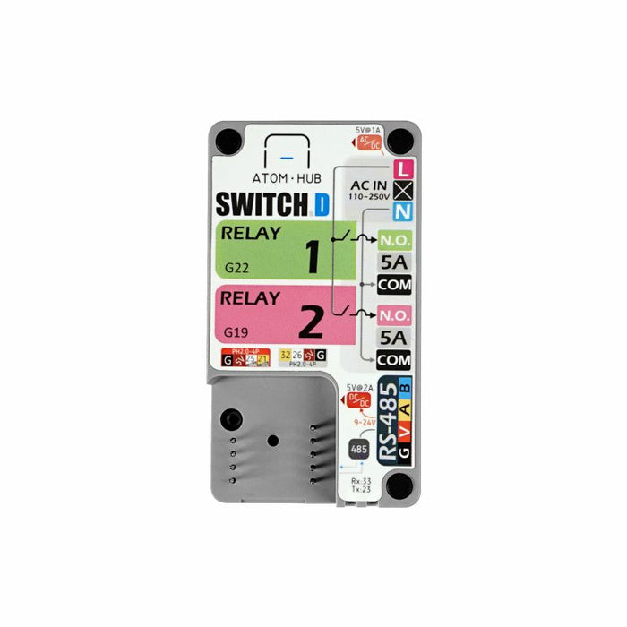 ATOM HUB SwitchD 2-Relay Kit - m5stack-store