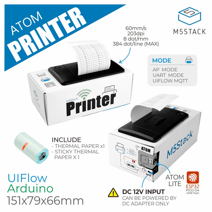 ATOM Thermal Printer Kit - m5stack-store