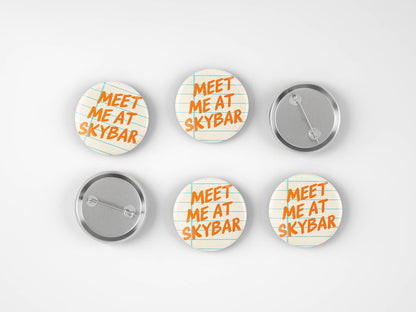 Auburn Meet Me At Skybar Notebook Button