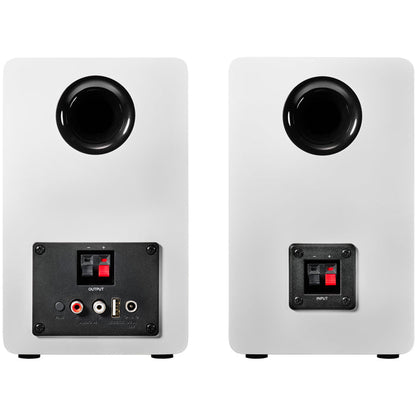 Audio Technica AT-SP3X Powered Bookshelf Speakers with Bluetooth White White