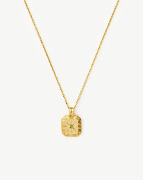 August Birthstone Pendant Necklace | 18k Gold Vermeil/Peridot Necklaces Missoma
