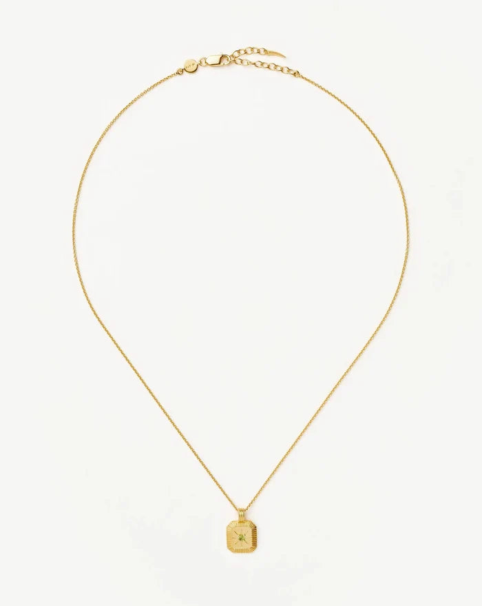 August Birthstone Pendant Necklace | 18k Gold Vermeil/Peridot Necklaces Missoma