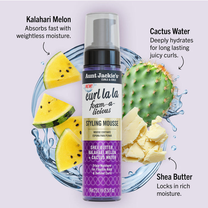 Aunt Jackie's Curl La La Foam-a-licious Styling Mousse 251ml