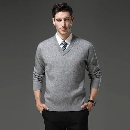 Aurelius casual knit pullover - AntoniosClothing - Clear gray