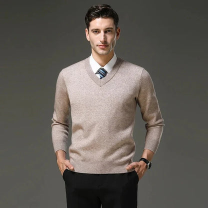 Aurelius casual knit pullover - AntoniosClothing - Flower camel