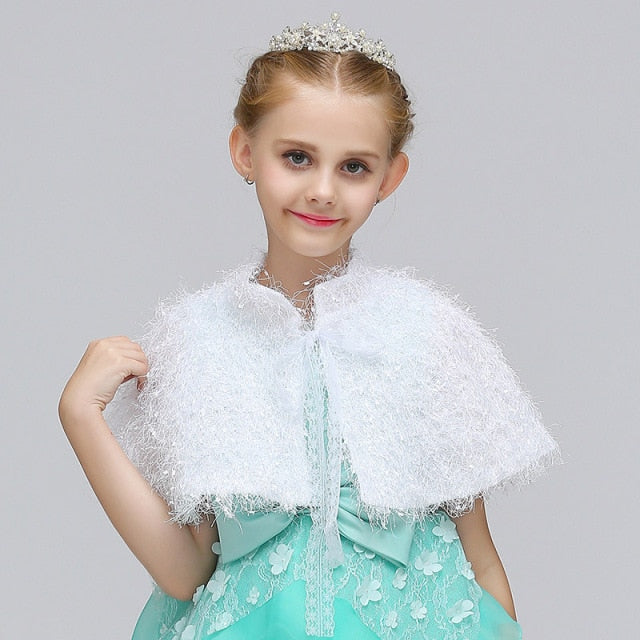 Autumn Shawl for Little Girls- Kids Bolero for Flower Girl