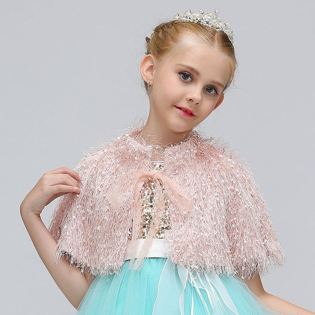 Autumn Shawl for Little Girls- Kids Bolero for Flower Girl