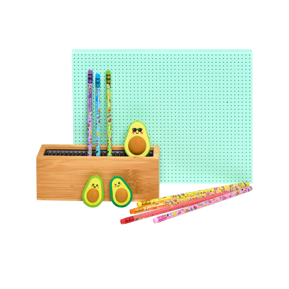 OOLY Avocado Love Eraser and Sharpener demo with other products