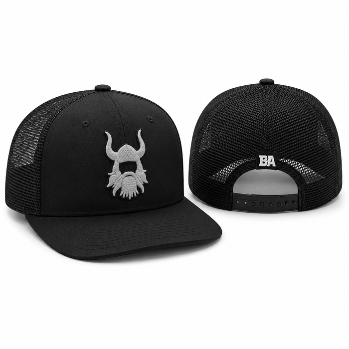 BA Black and Grey Mesh Hat