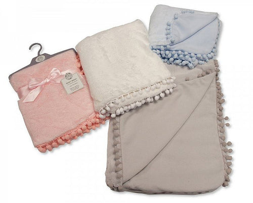 Baby Wrap with Pom-Pom Edge (75x100cm) BW-112-1004
