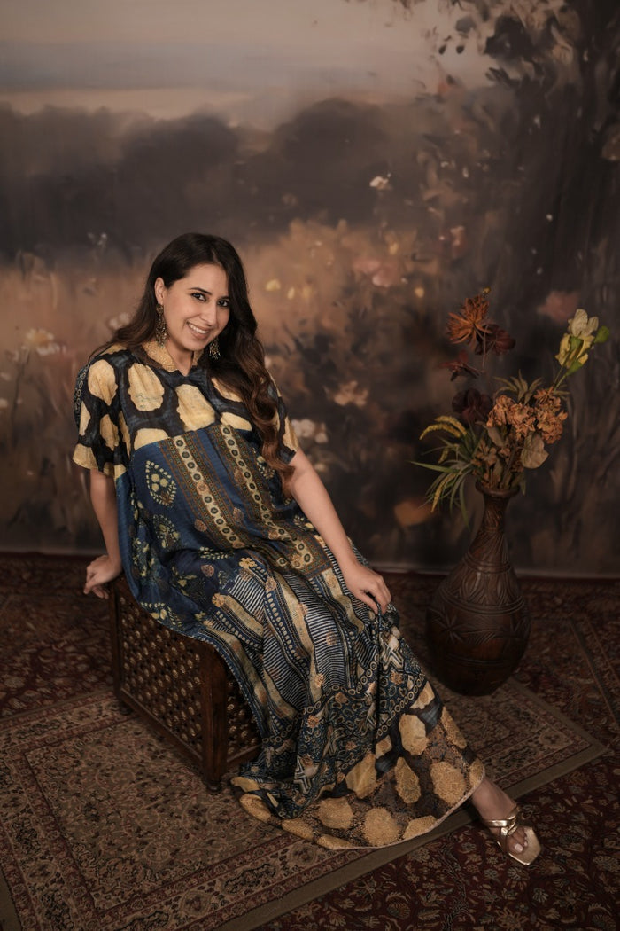 Banarasi Tulsi Kaftan