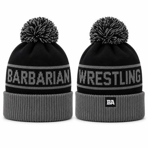 Barbarian Black/Grey Pom Beanie