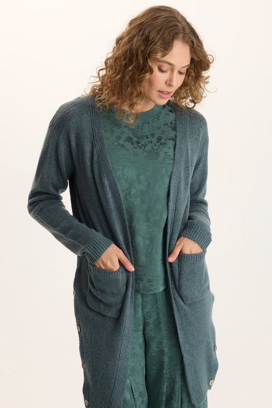 XCVI Bayek Longline Open-Front Knit Cardigan