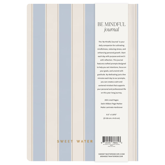 Be Mindful Striped Journal [Online Only]