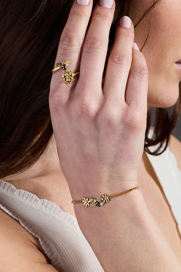 Bee & Daisy Wrap Ring