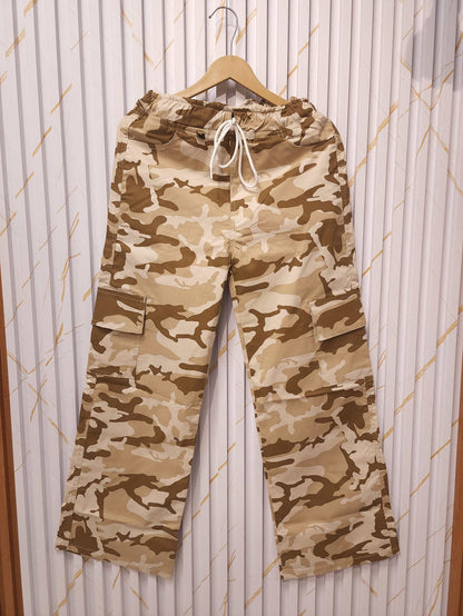 Beige Camo Baggy Cargo