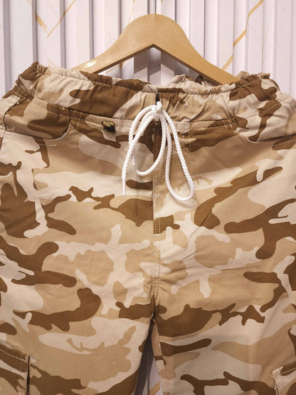 Beige Camo Baggy Cargo