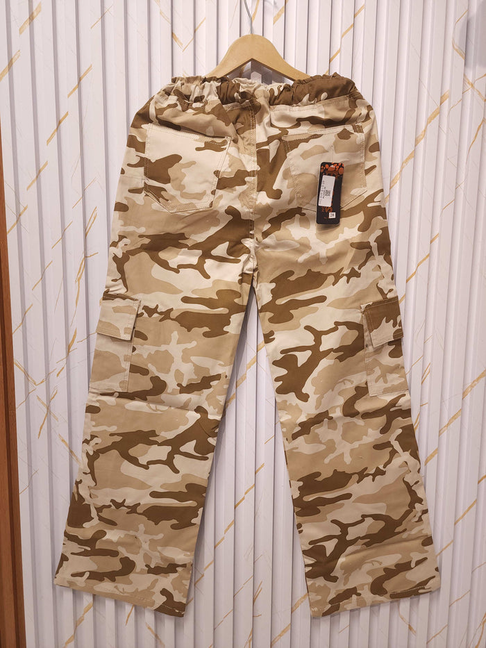 Beige Camo Baggy Cargo